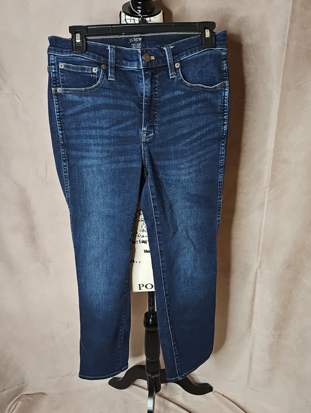 J. Crew Factory High-Rise Vintage Straight Dark Wash Jeans Size 27